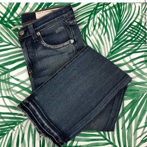 Rag & Bone High Rise Straight Crop Jeans Size 25